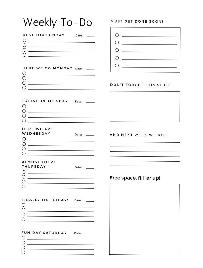 👰 💌 Goal-Oriented Weekly Planner with To-Do List | romanticize your routine