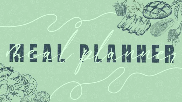 Green Tea Meal Planner Digital Design | Creative Planner Asset — 💎 🎨 romanticize your routine