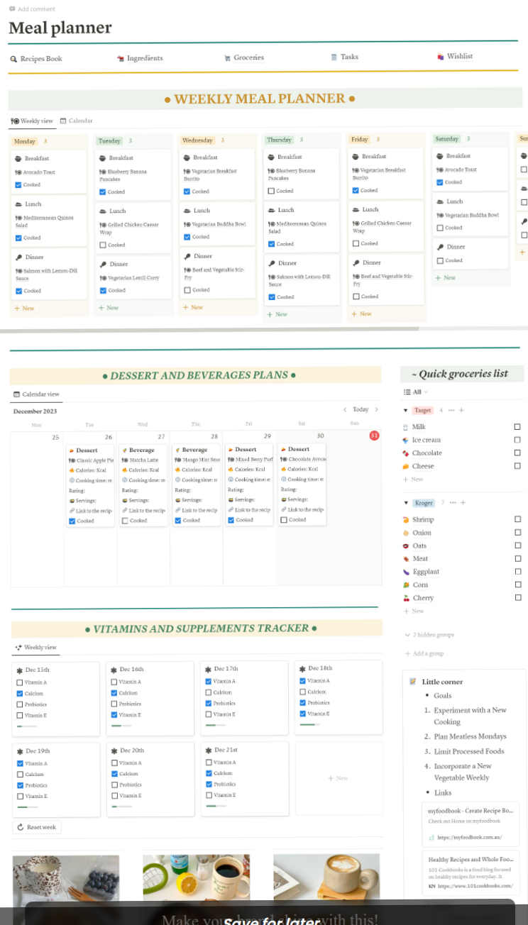 Healthy Meal Planner: Easy Recipes & Creative Design Ideas — 🎀 🎀 dream life manifestation