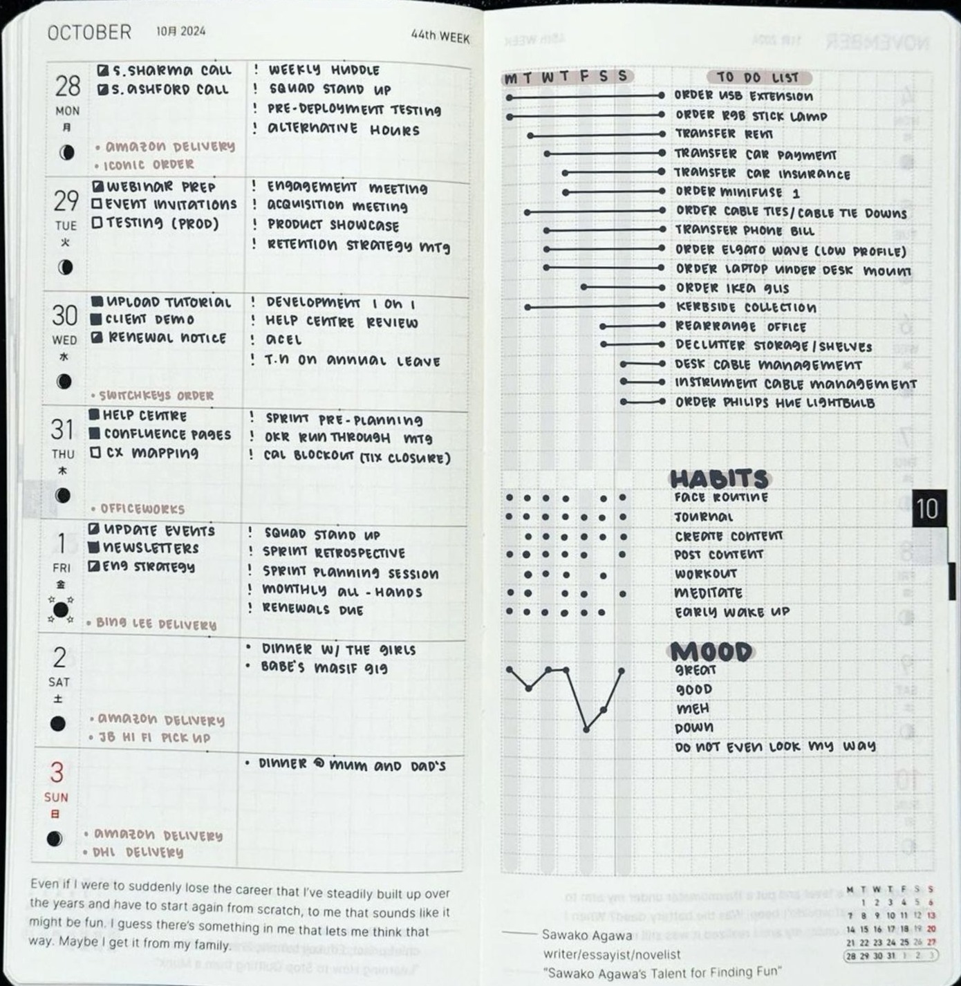 🖇️ 📝 Hobonichi Weeks Planner — Digital Weekly Layouts | romanticize your routine