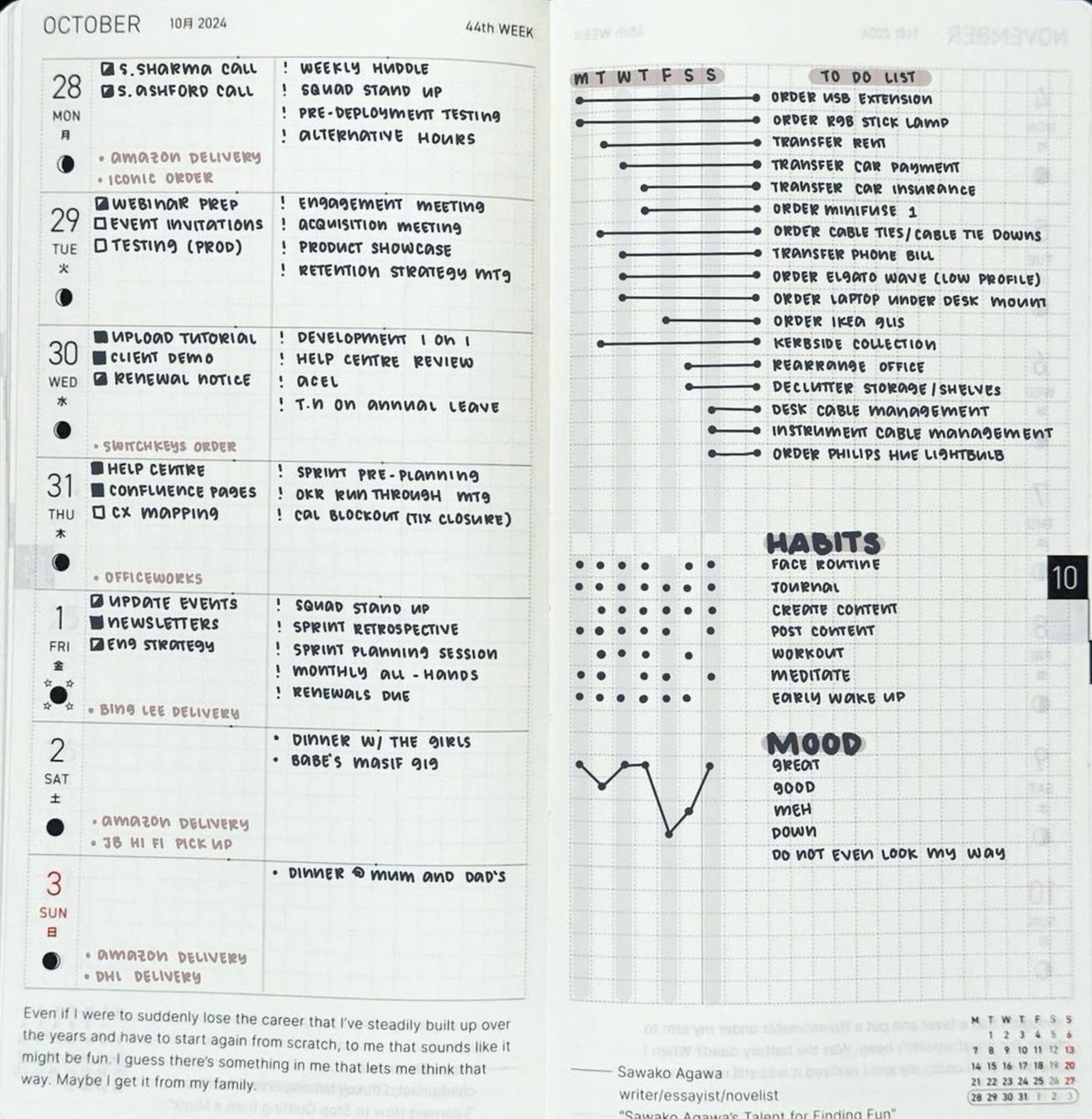 Hobonichi Weeks Planner — Weekly 186 Design — 🍰 💌 secret to staying productive