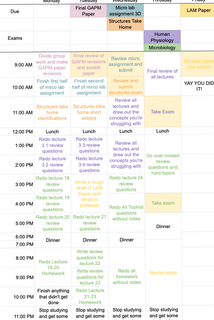 💍 🌸 How to Make the Perfect Study Plan for Finals Week | romanticize your routine