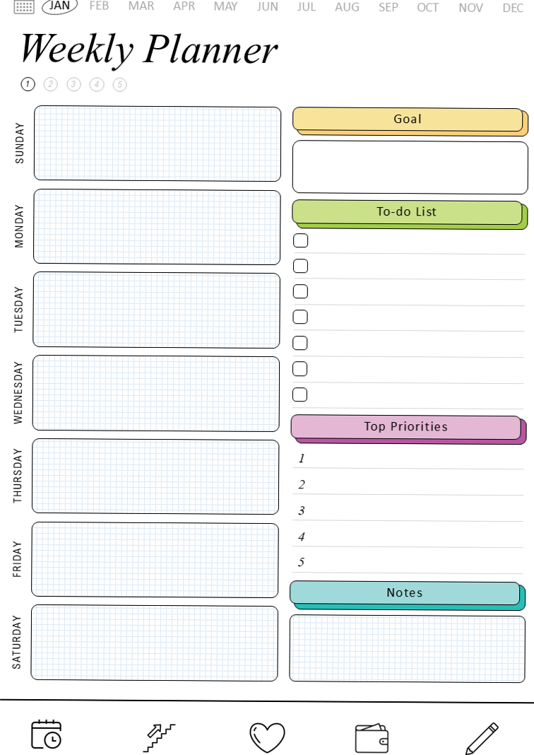 🍰 💌 Hyperlinked Weekly Planner PDF: Your Organized Week Starts Now! | stay inspired all year long