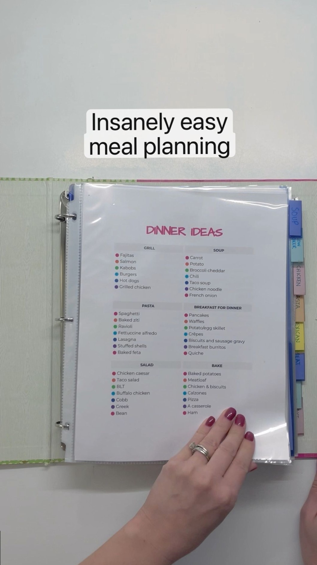 Insanely Easy Meal Planning with Pre-Filled Lists — 🤍 🎀 romanticize your routine