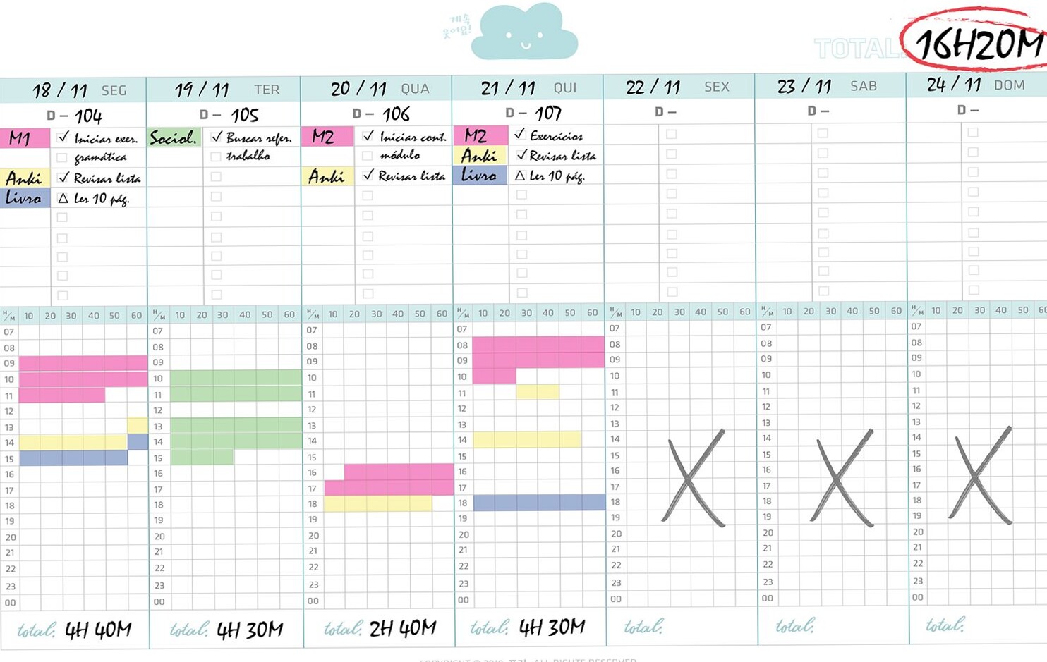 Kit Planner Coreano + Vocabulário + Blocos de Anotações (GRÁTIS) — 📌 📊 stay inspired all year long