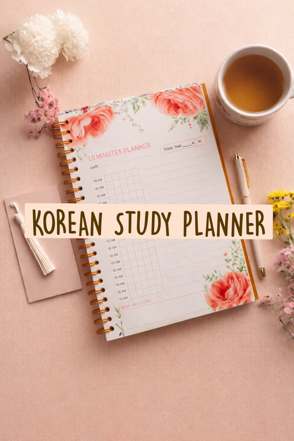 👰 💍 Korean Study Planner | Digital Design & Creative Planner Assets | romanticize your routine