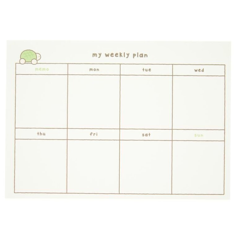 🕯️ 🎀 Korean Turtle Weekly Planner Notepad — Artbox B5 | romanticize your routine
