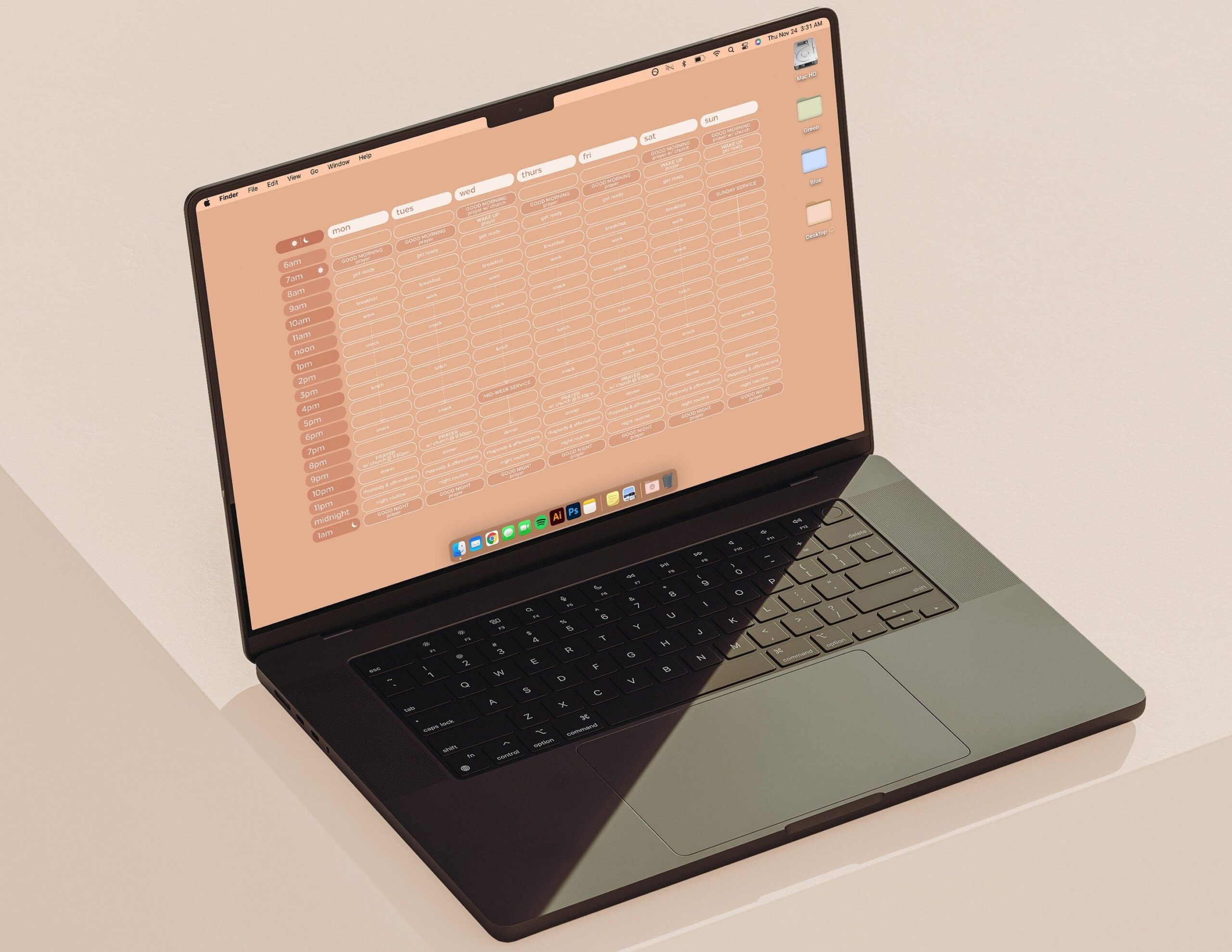 📝 🖇️ Large Aesthetic Planner Wallpaper | Minimal Desktop Organizer | dream life manifestation