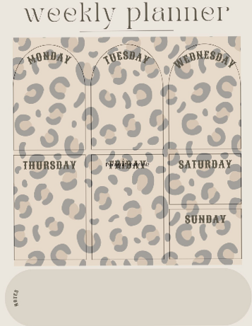 🌈 💎 Leopard Weekly Planner | Digital Design & Creative Planning Tool | secret to staying productive