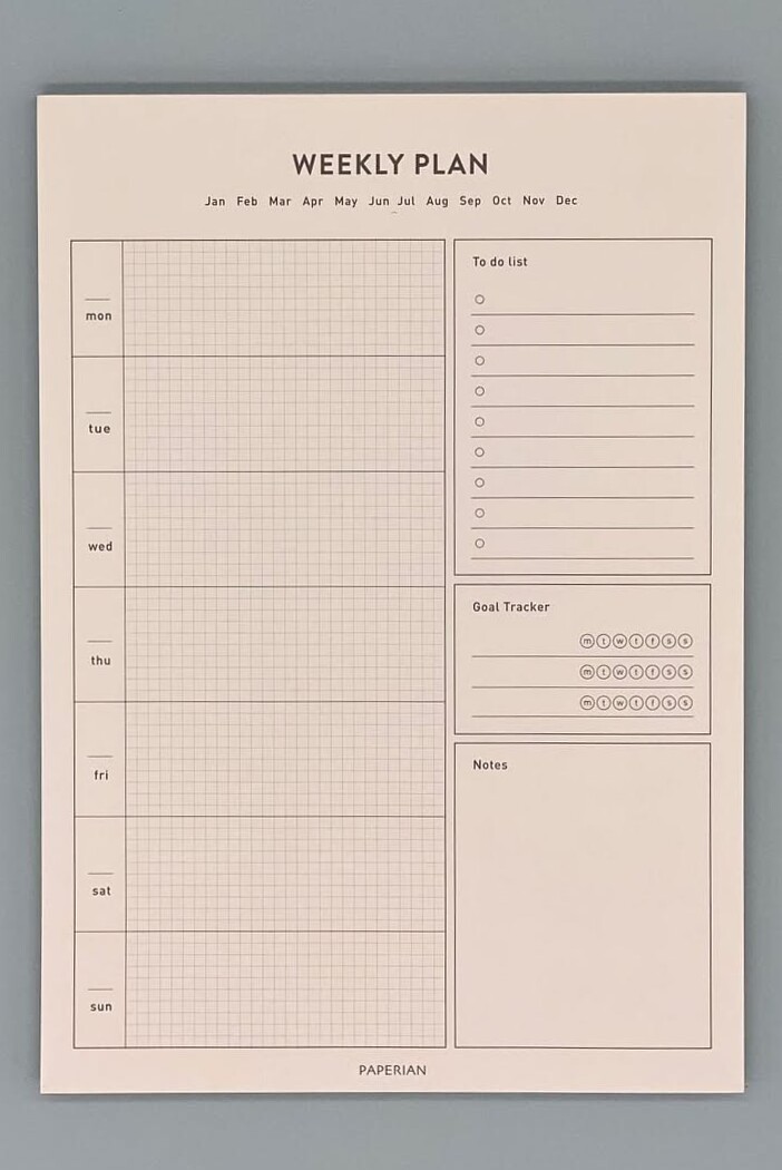 Life A5 Schedule Notepad | Weekly Planner Design & Study Printable — 📁 📁 secret to staying productive