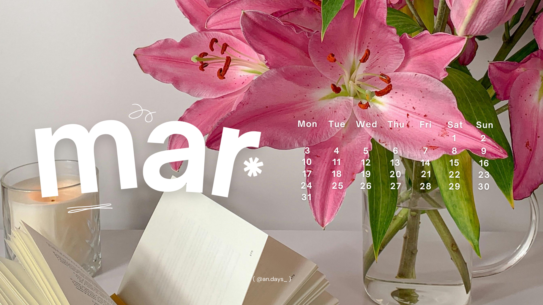 🎨 🖌️ March 2025 Desktop/Laptop Wallpaper — an.days | stay inspired all year long