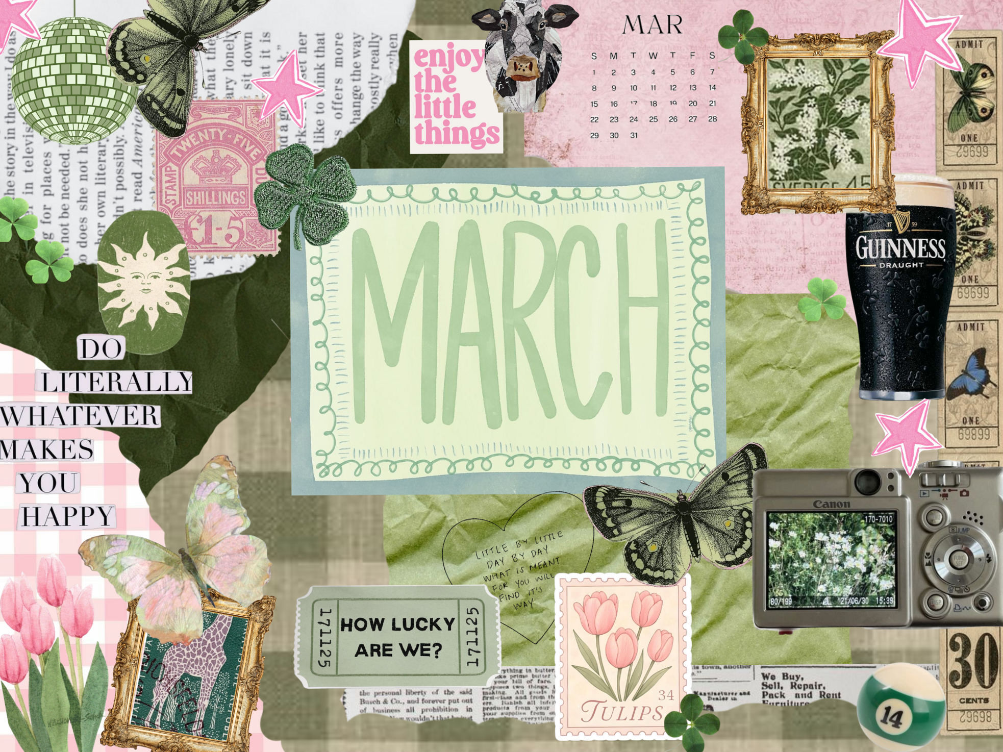 March Digital Scrapbook | Creative Planner Assets — 🎀 ✨ dream life manifestation