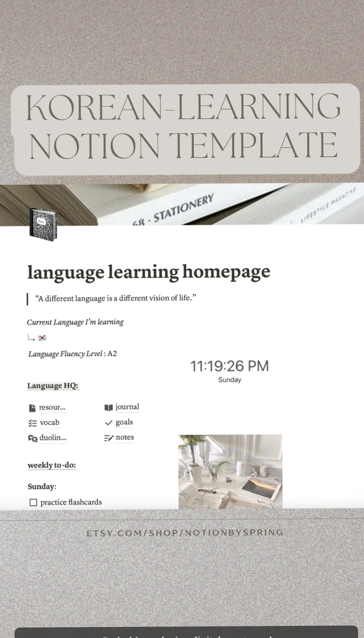 💎 🌈 Master Hangul Alphabet Learning Notion Template | game-changing digital system