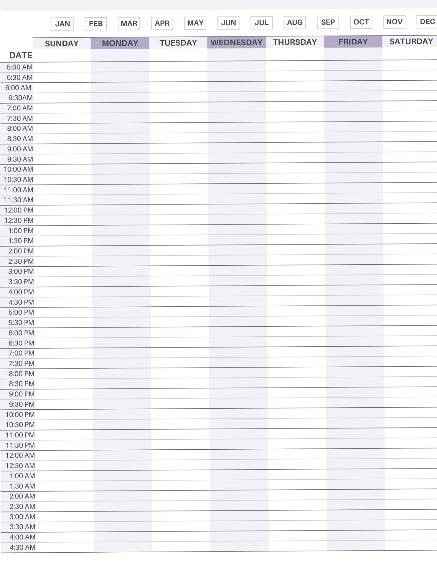 Master Your Schedule in 24 Hours with This Free Planner — ☁️ 🤍 stay inspired all year long