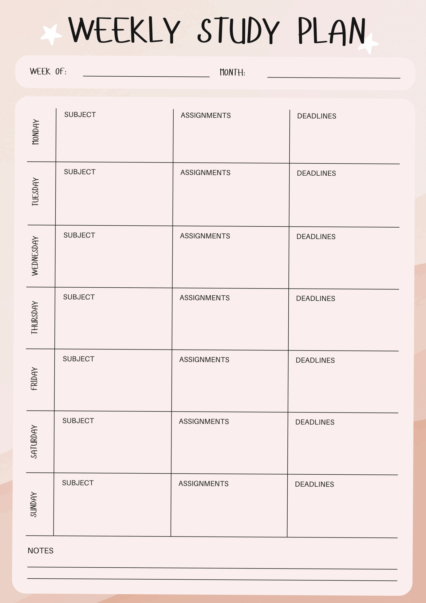 📝 🖇️ Master Your Time in 2025 with This Free Weekly Study Plan | romanticize your routine