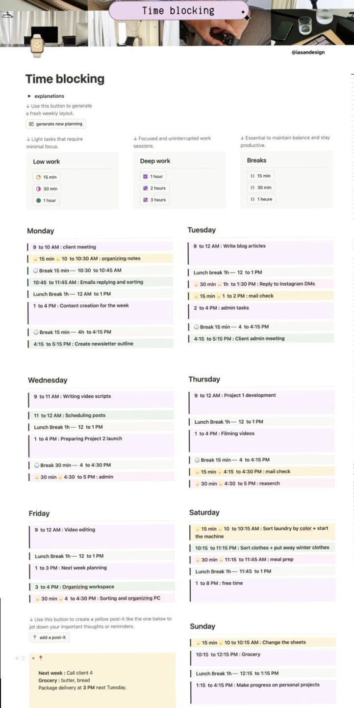 📌 📅 Master Your Week with Visual Time Blocking Notion Template | game-changing digital system