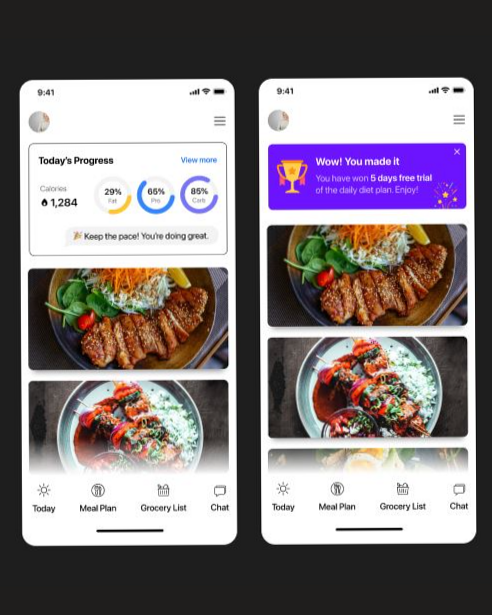 Meal Planner App UI Kit for Seamless Food Management — 🎀 🕯️ secret to staying productive