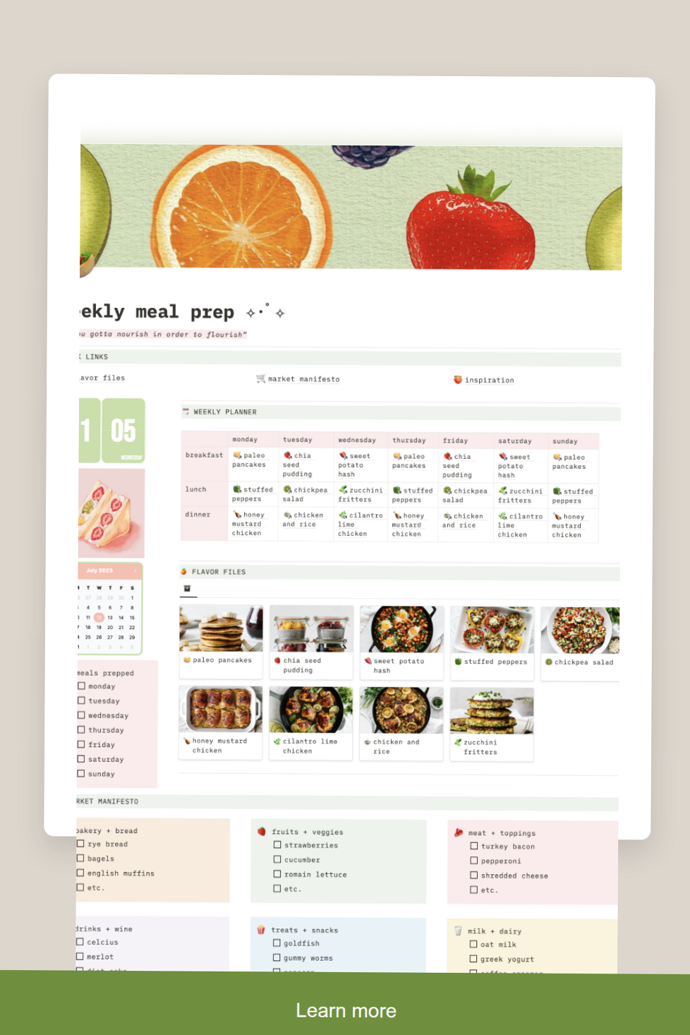 Meal Planning Made Easy: 2025 Notion Templates — 🌿 🌿 only tool for life admin
