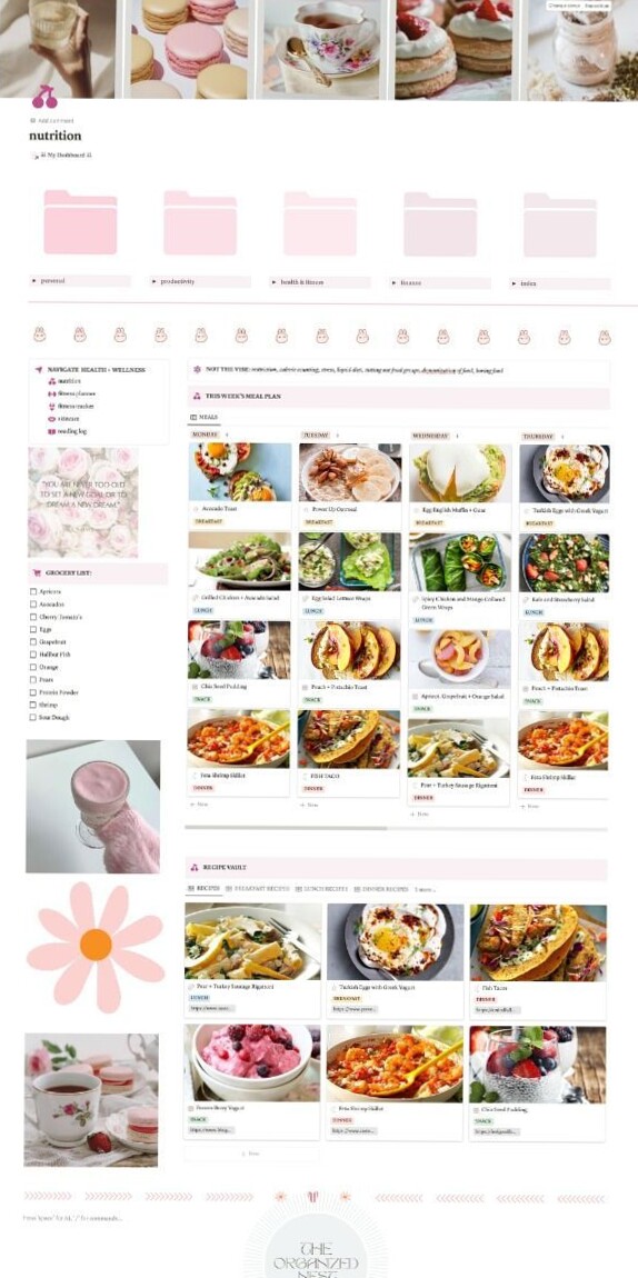 Meal Prep & Notion: Your Healthy Habit Hack — 💍 💍 pro digital dashboard