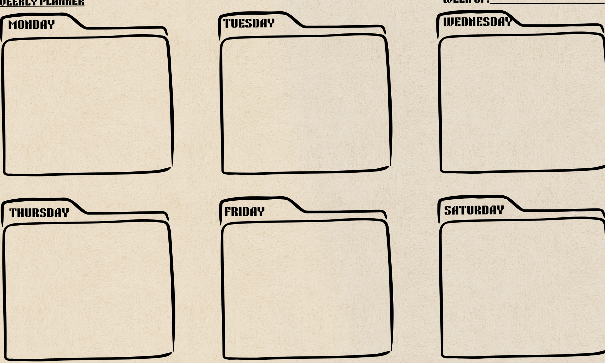 🌸 🍰 Minimal Weekly Planner Printable | Beige Study Schedule Template | romanticize your routine