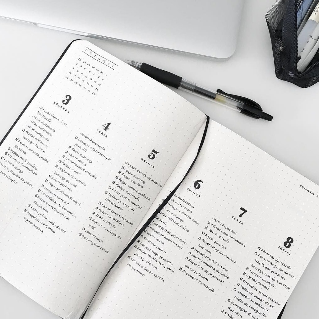 Minimalist Bullet Journal Weekly Spread 2025 — AnjaHome — 📍 📍 romanticize your routine