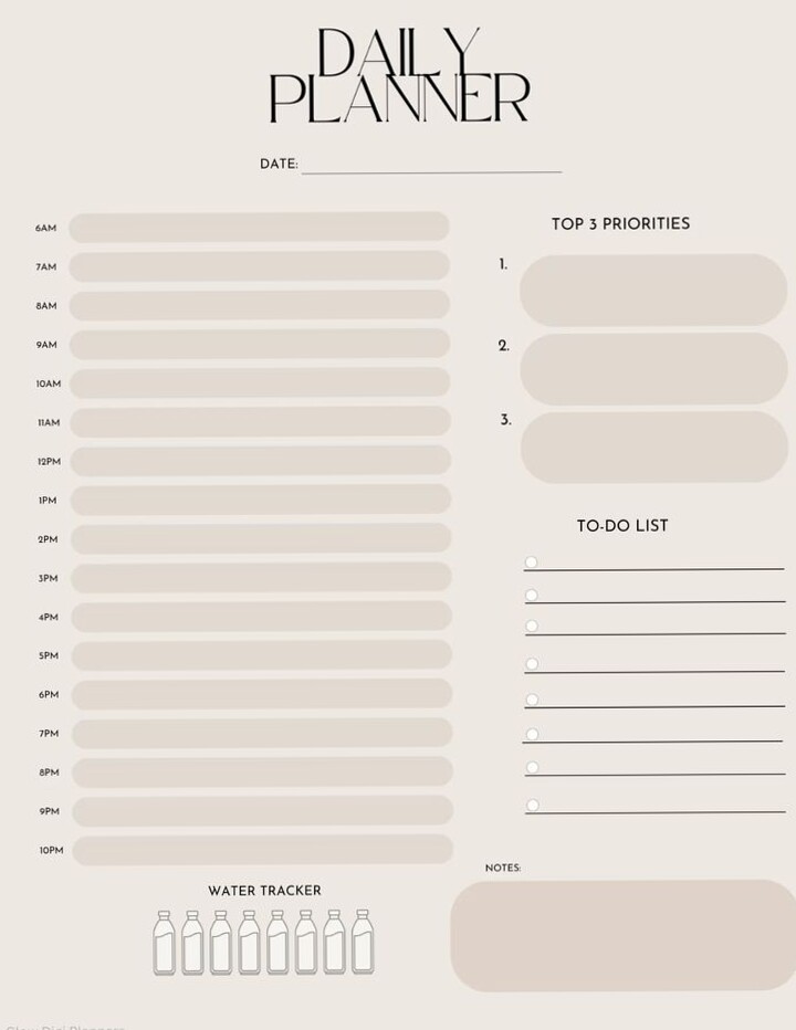 💌 💍 Minimalist Daily Planner | Aesthetic PDF | Digital To-Do & Productivity Planner | romanticize your routine
