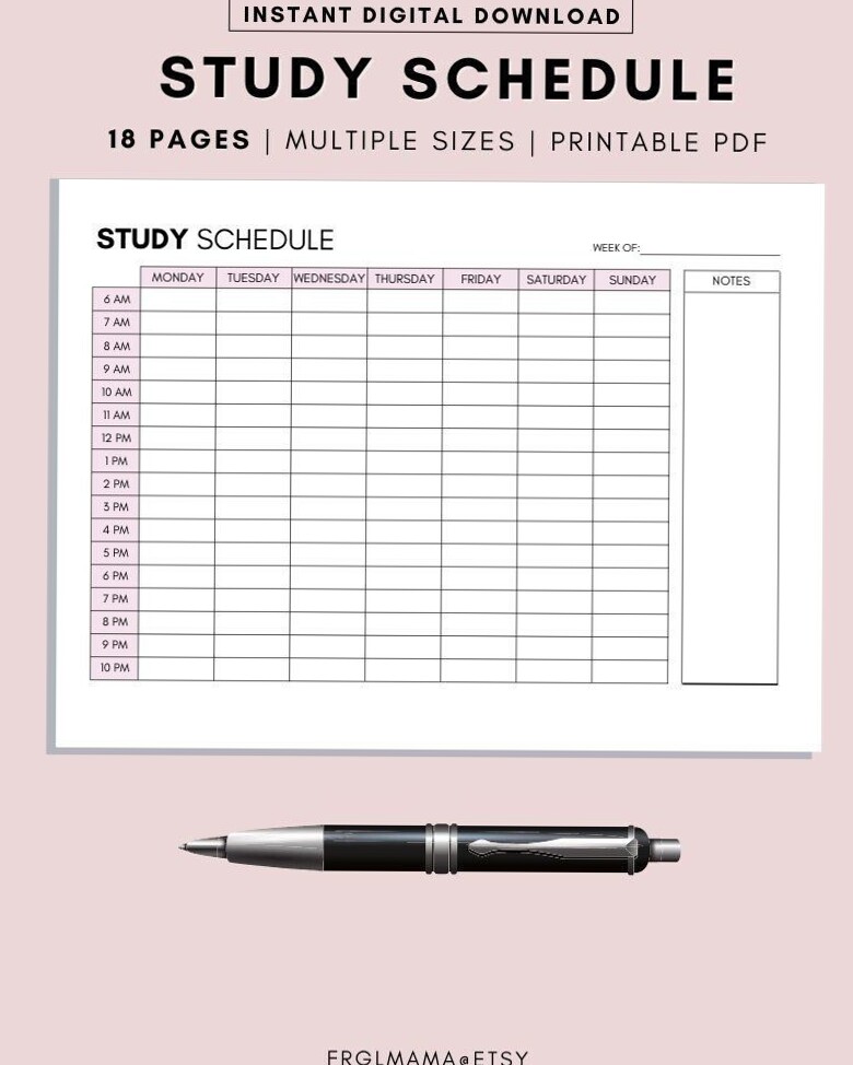 🪄 📍 Minimalist Study Timetable Printables for Productivity | stay inspired all year long