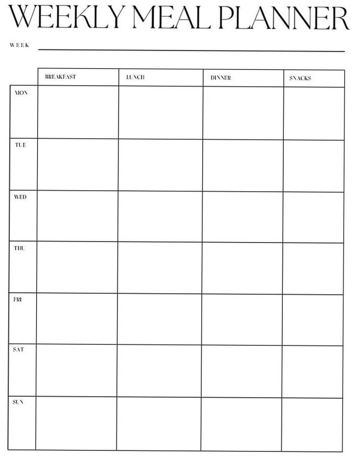 📊 📊 Minimalist Weekly Meal Planner 2 — High-Quality Printable Design | stay inspired all year long