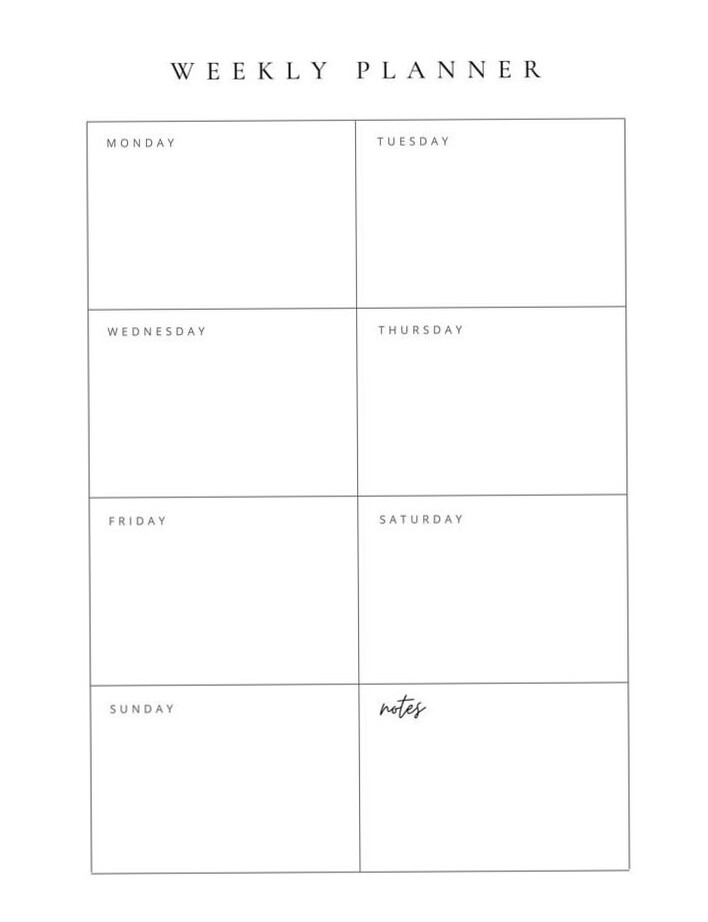 Monochromatic Minimalism Weekly Planner Design — 🤍 ☁️ dream life manifestation