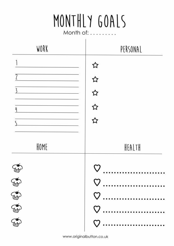 💎 🪄 Monthly Goals Planner | Digital Design & Creative Assets | dream life manifestation