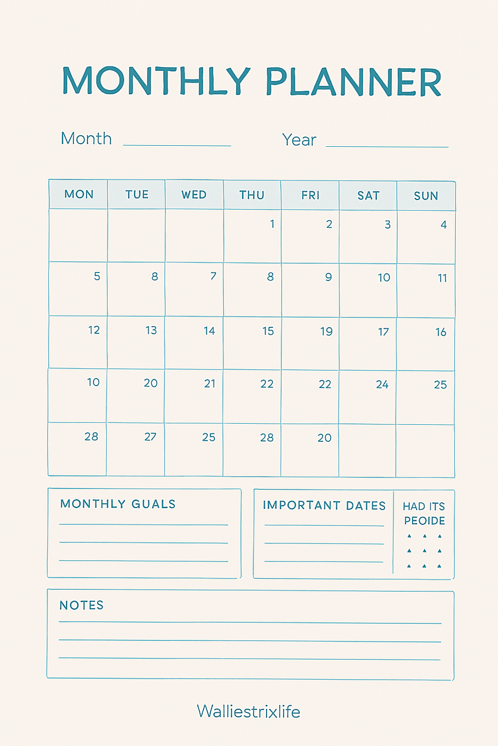🕯️ 🤍 Monthly Planner Layouts for Digital Design & Creative Projects | stay inspired all year long