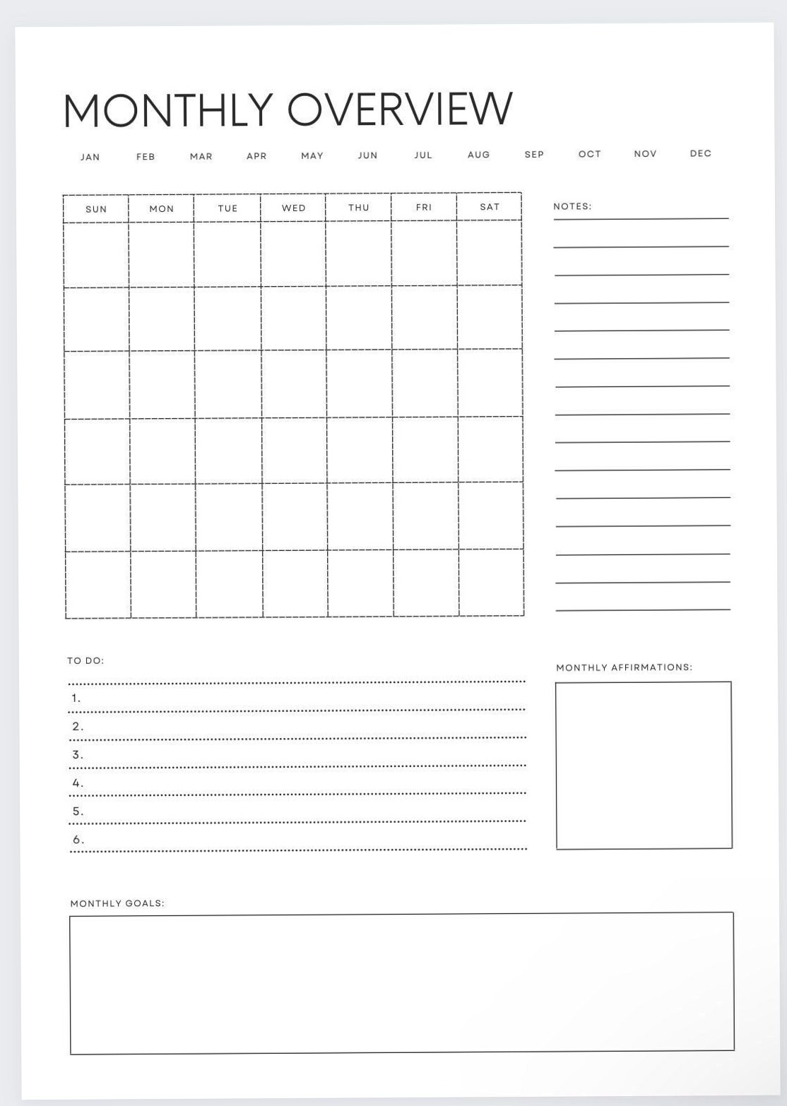 🌸 💍 Monthly Planner Templates for ADHD & Creative Scheduling | dream life manifestation