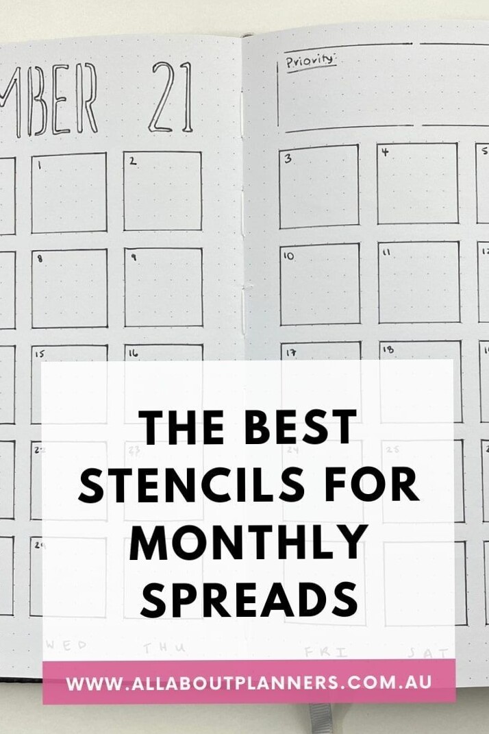 Monthly Spreads Stencils for Bullet Journal Design — 📌 📁 secret to staying productive