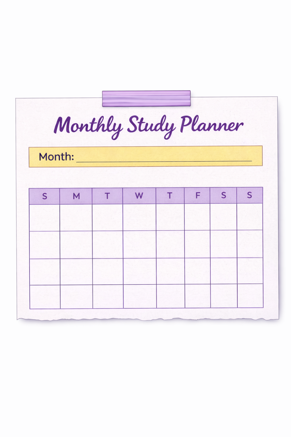 Monthly Study Planner — PDF for Creative Productivity — 🌸 💍 secret to staying productive