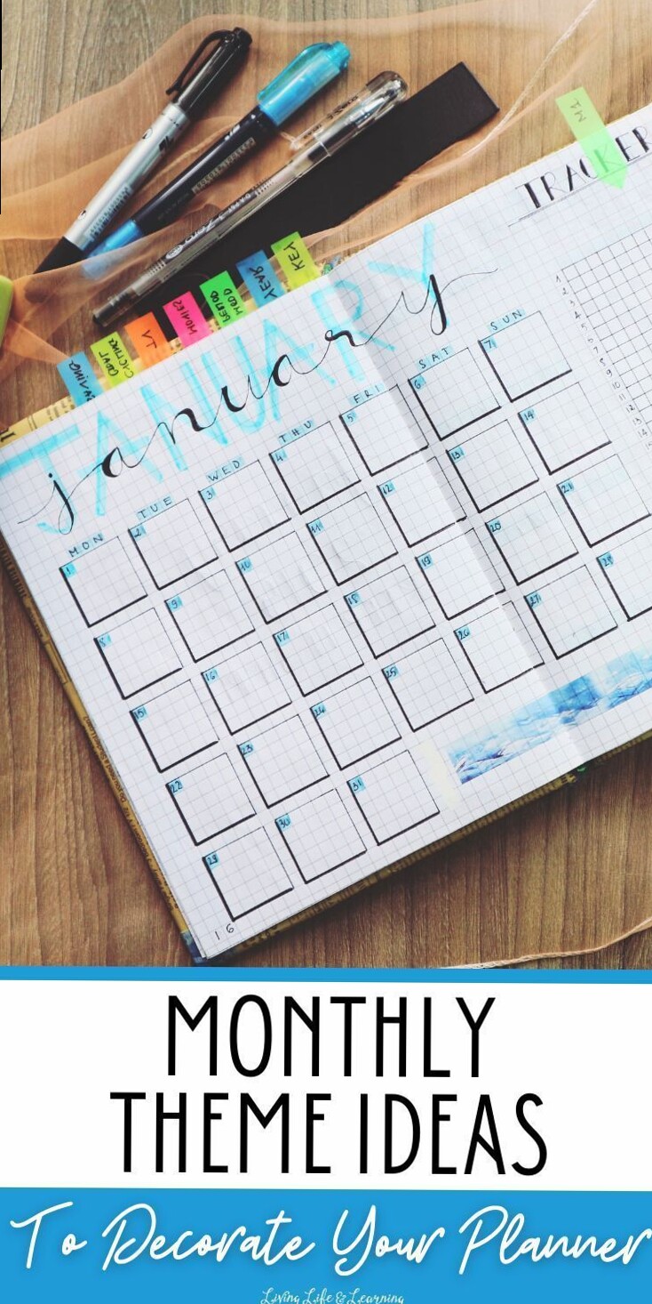 Monthly Theme Ideas To Decorate Your Planner | Simple Modern Mom — 🥂 🌸 dream life manifestation