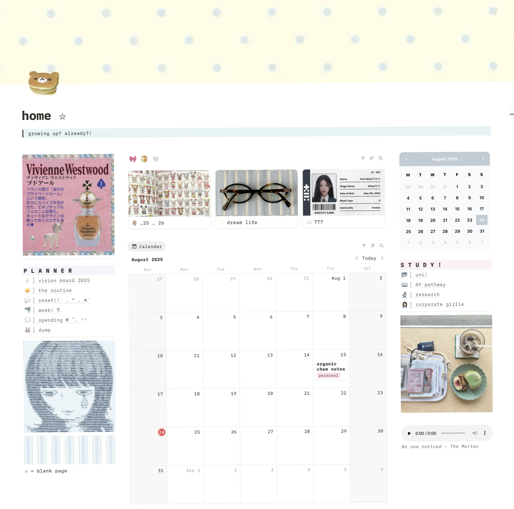 🥂 🌸 My Notion Homepage + Free Template | pro digital dashboard