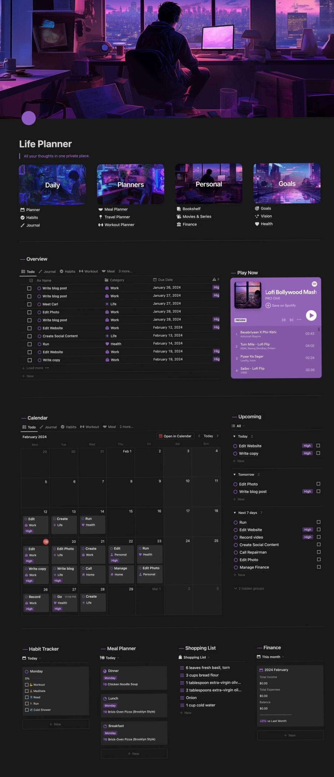 🎨 🪄 Notion Life Planner 2025: Organize Your Life with Style | only tool for life admin