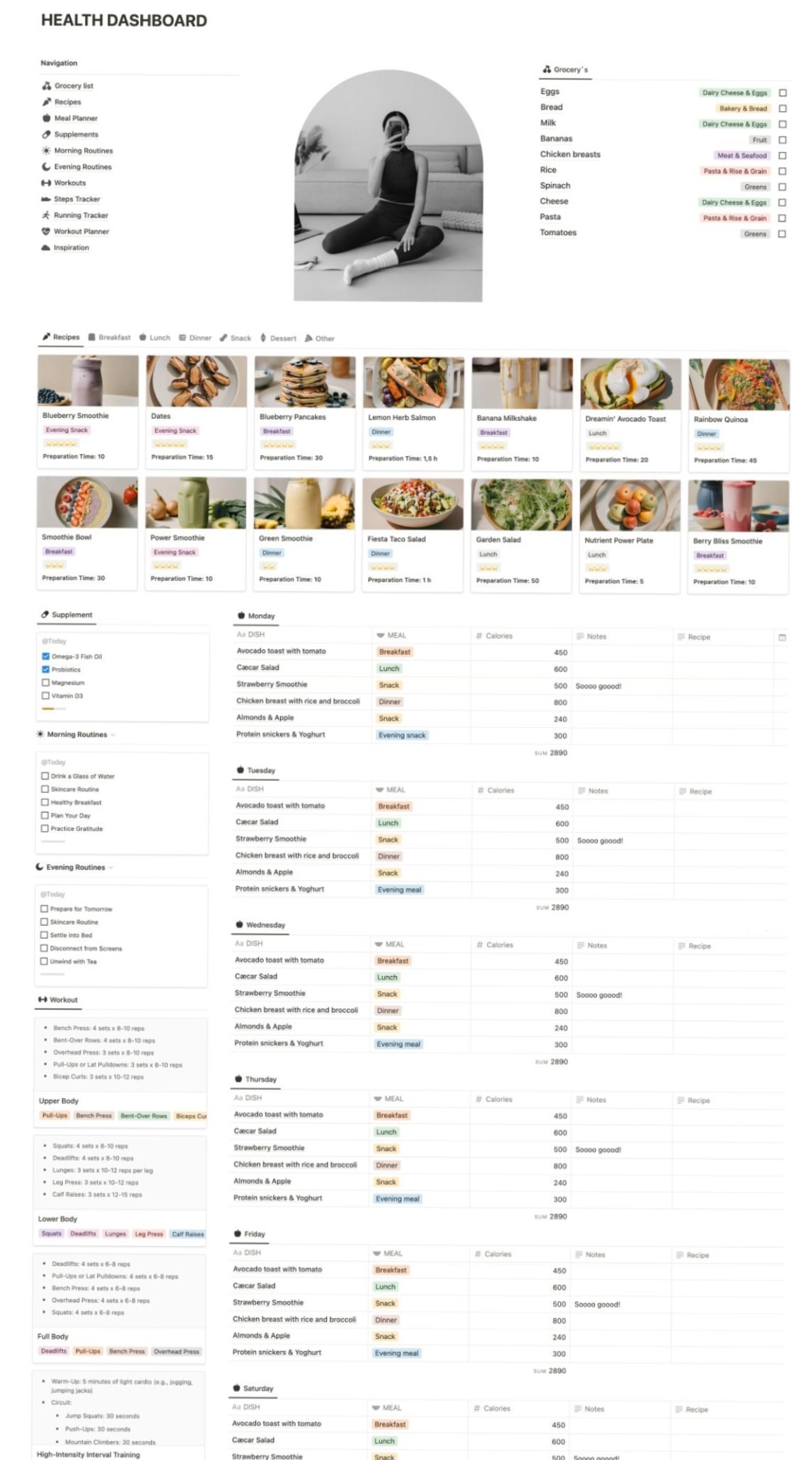 💎 🪄 only tool for life admin: Meal Planning Made Easy: Notion Template for Organized Meals