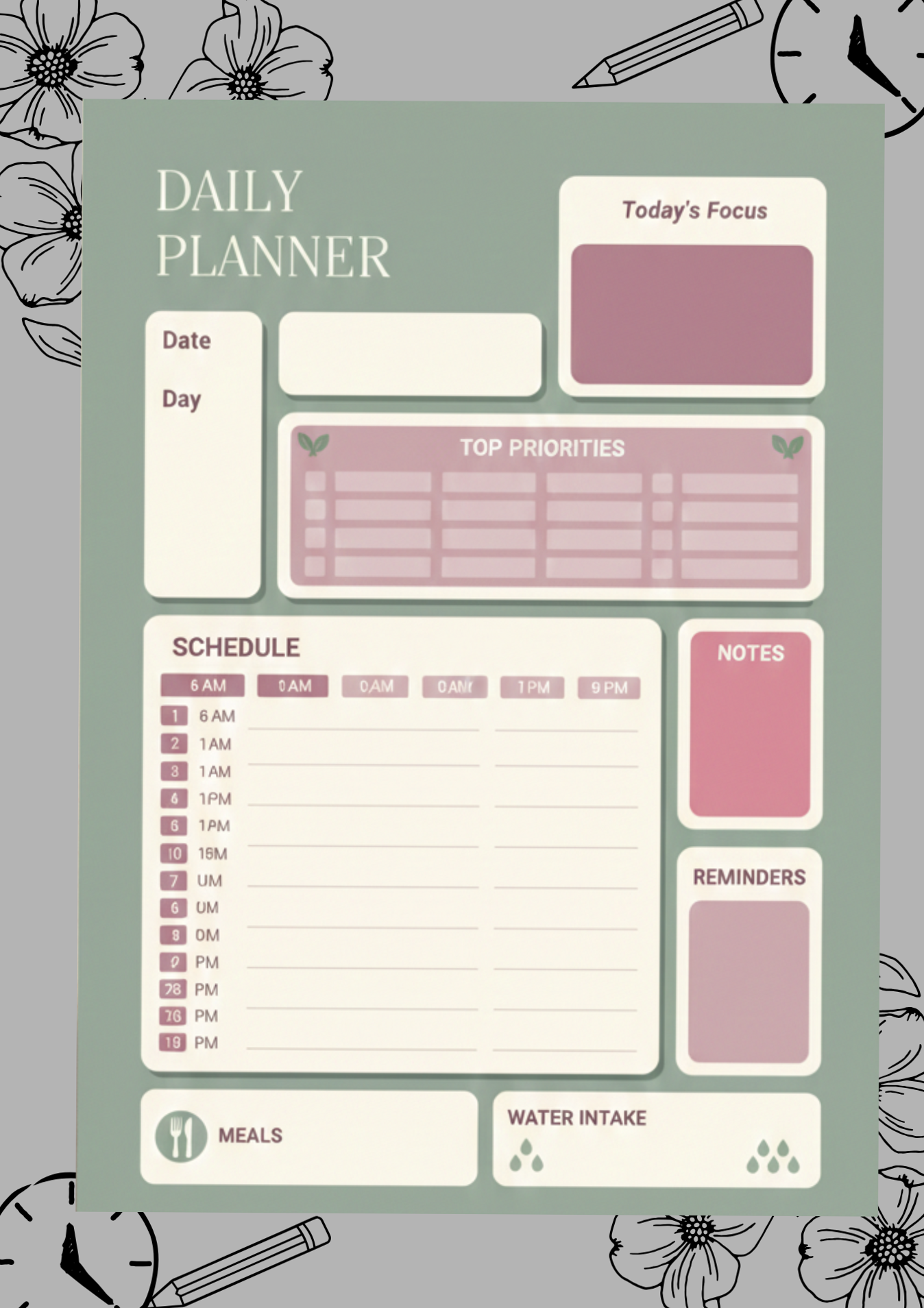 💎 🌈 Organize Your Day with This Digital Daily Planner Design | stay inspired all year long