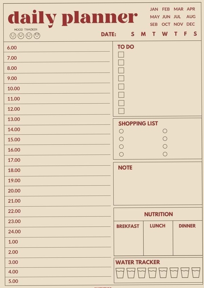 📊 📌 Organize Your Day with This Beautiful Daily Planner Design | stay inspired all year long
