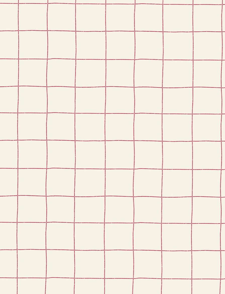 🌈 💎 Pantone Viva Magenta Grid on Cream | secret to staying productive