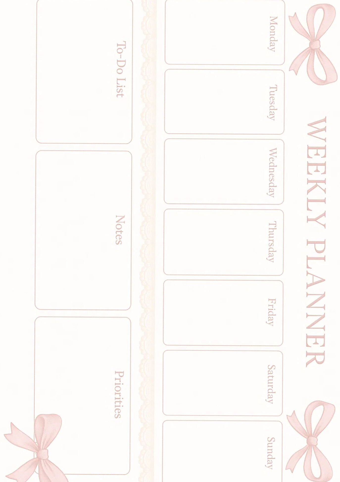 🌈 💎 Pastel Weekly Planner | Kawaii To Do & Priorities Printable | romanticize your routine