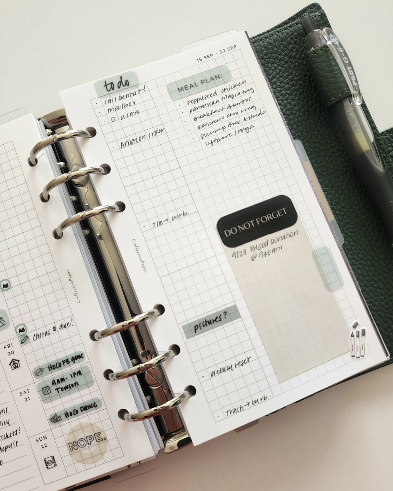 📍 🌈 Personal Rings Weekly Pages for Planners & Design Projects | secret to staying productive