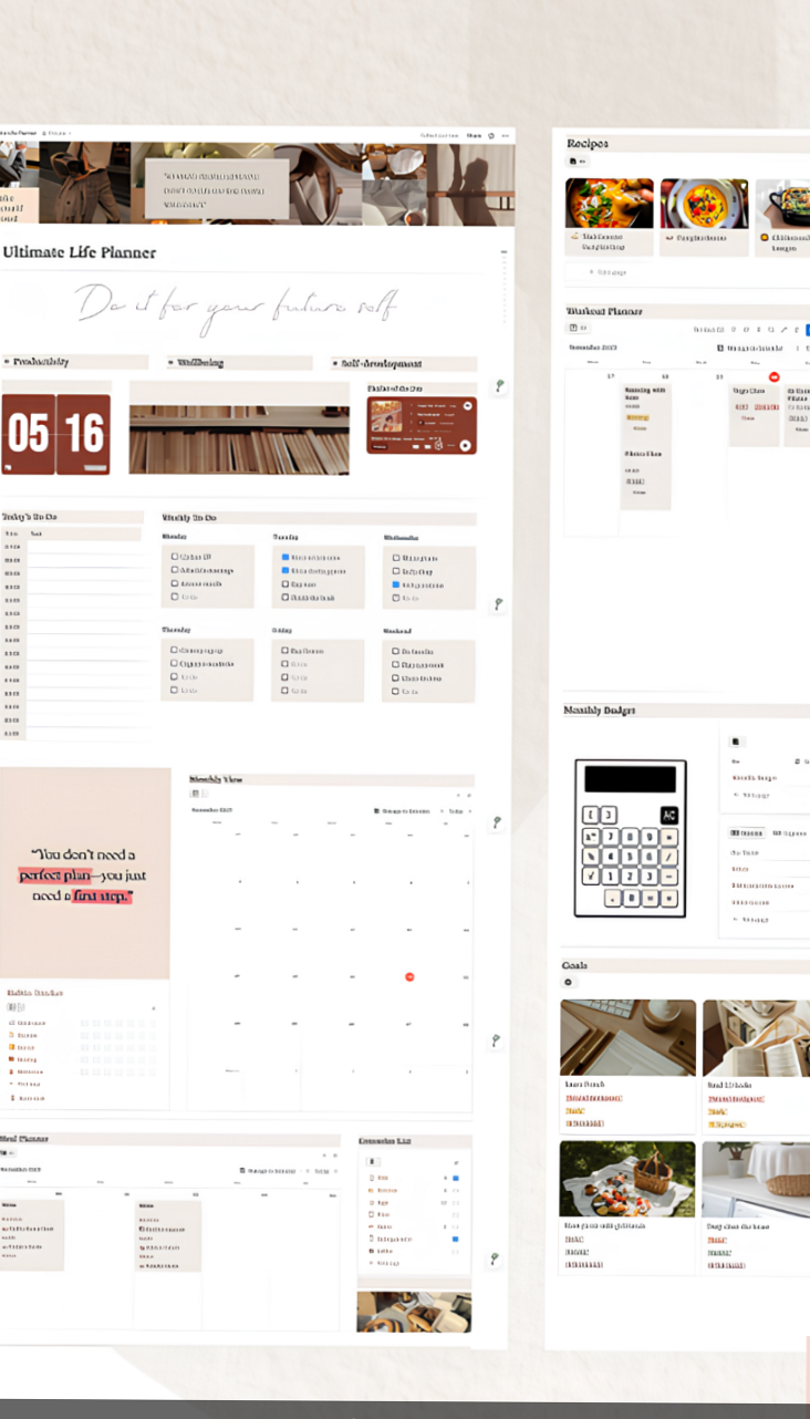 🥂 🥂 Pink Notion Template: Work, Life, Meal Prep & Wellness! 31 | 2026 efficiency hack