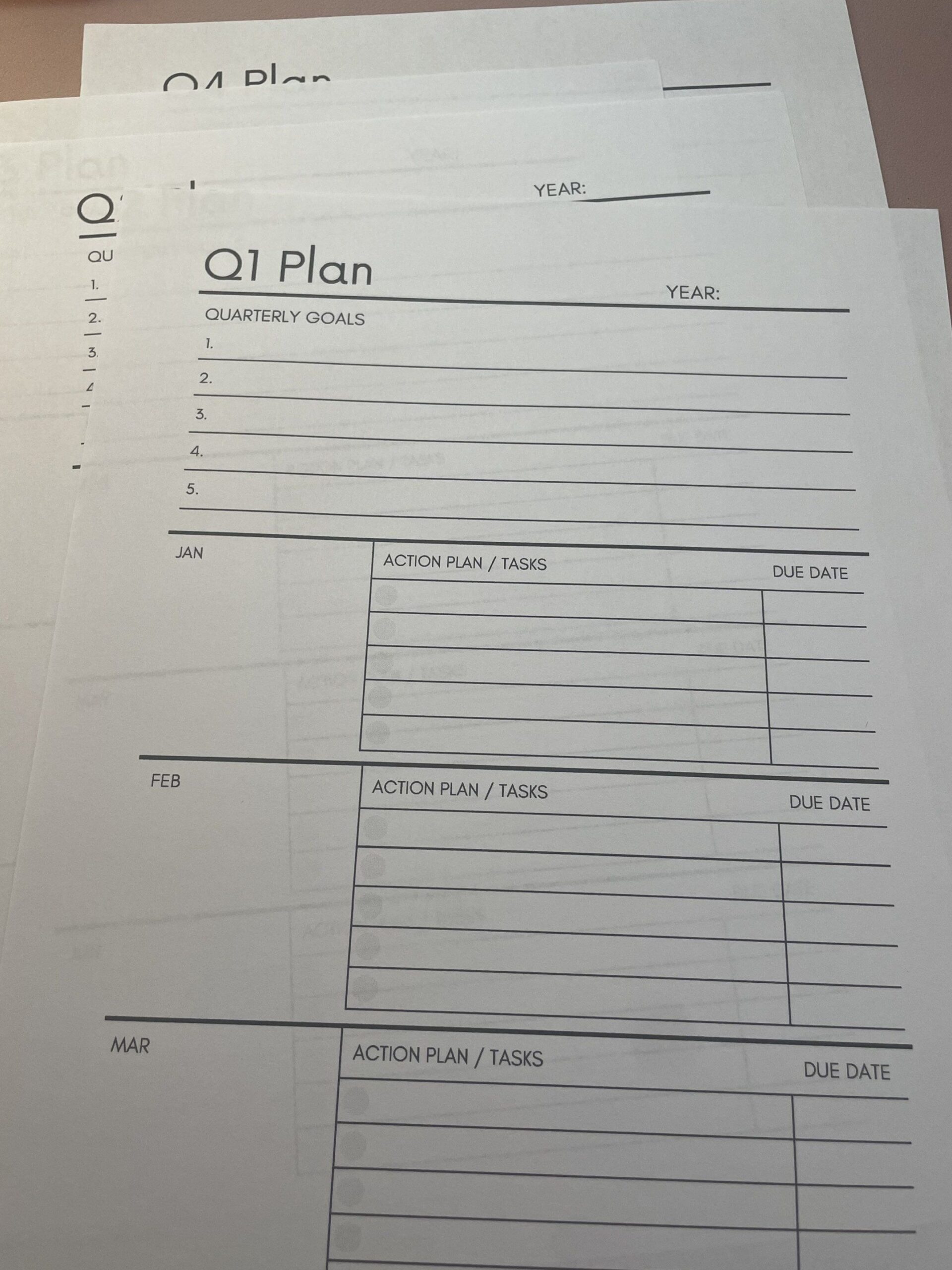 Plan Quarterly, Achieve Yearly: Goal-Setting Sheets Included — 🖌️ 🪄 dream life manifestation