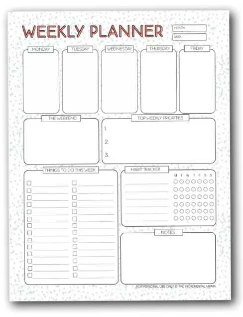 Plan Your Life with a Free Cute Weekly Planner for Organization — 🌿 🕯️ secret to staying productive