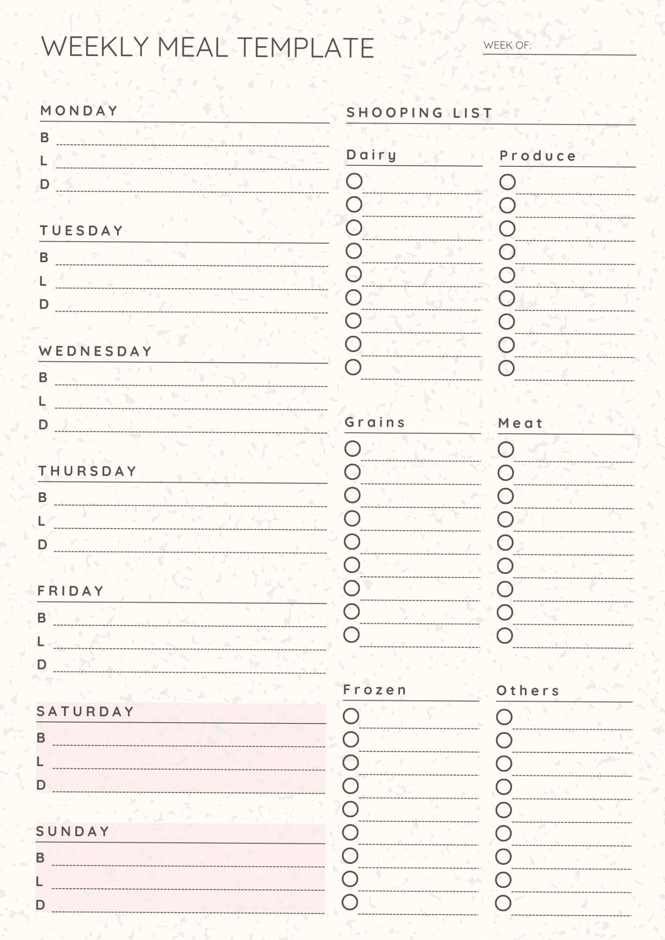 🕯️ 🤍 Plan Your Meals with Ease: Free Meal Planner Template! | secret to staying productive