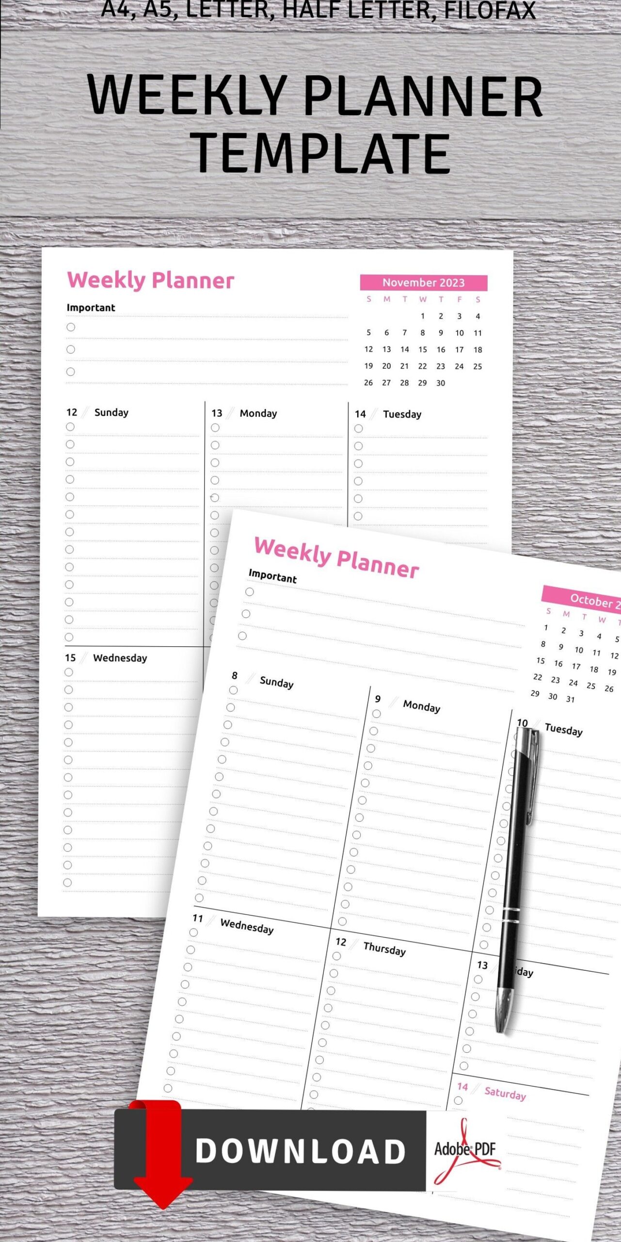 Plan Your Week: Creative Digital Planners & Design Assets — 🌸 👰 romanticize your routine