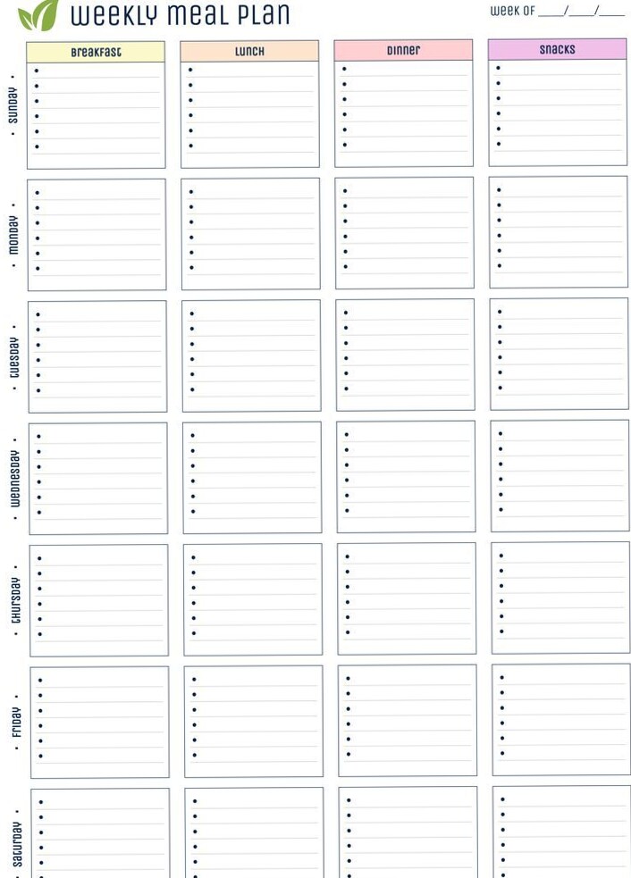Plan Your Week with This Structured Meal Planner — 📅 📌 romanticize your routine
