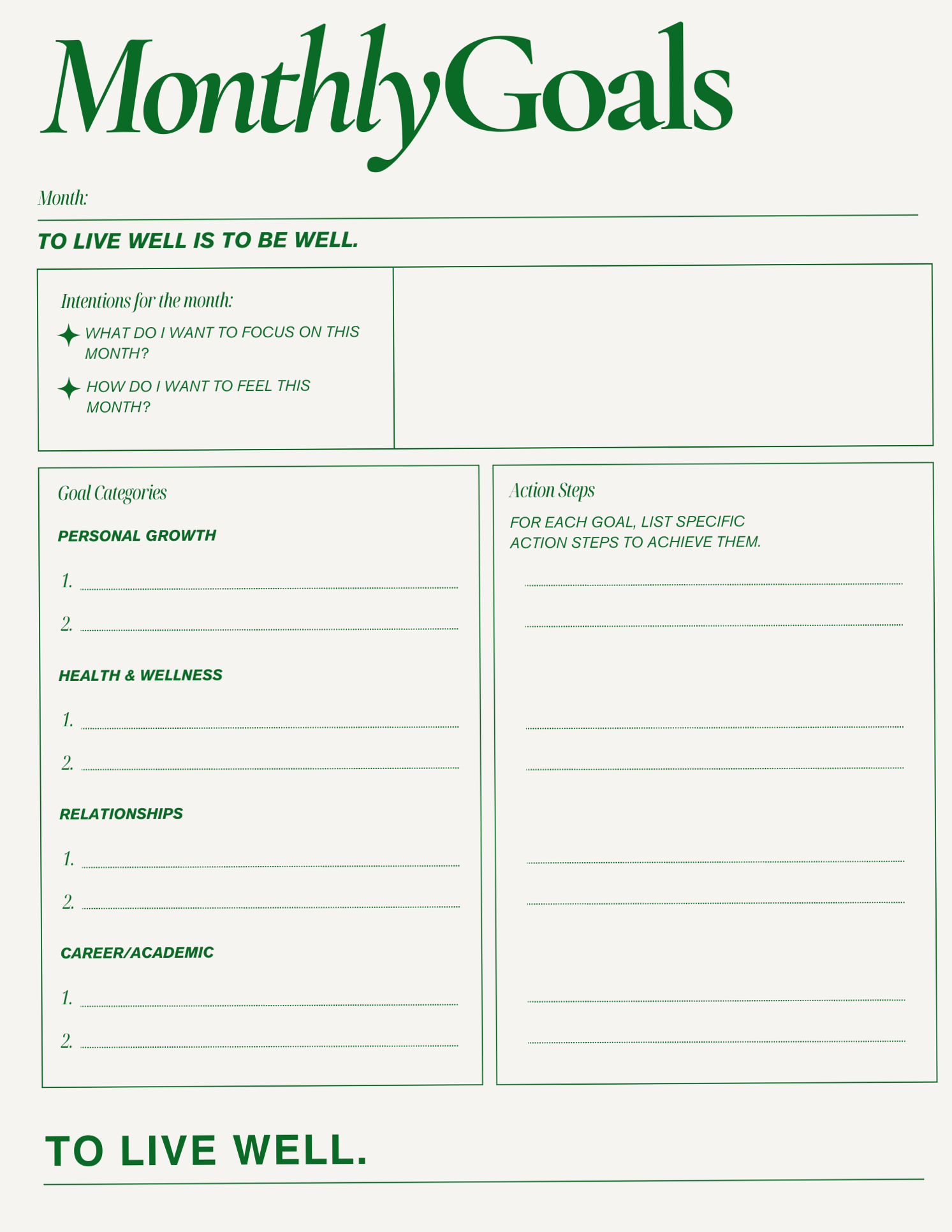 🖇️ 🖇️ Planificación Mensual para Un Estilo de Vida Perfecto | stay inspired all year long